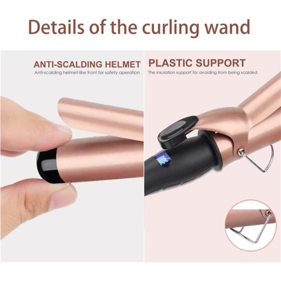 Hair Curling Wand, 1.5Inch Curling Iron, Professional Ceramic Hair Curler Wand - Picture 7 of 8